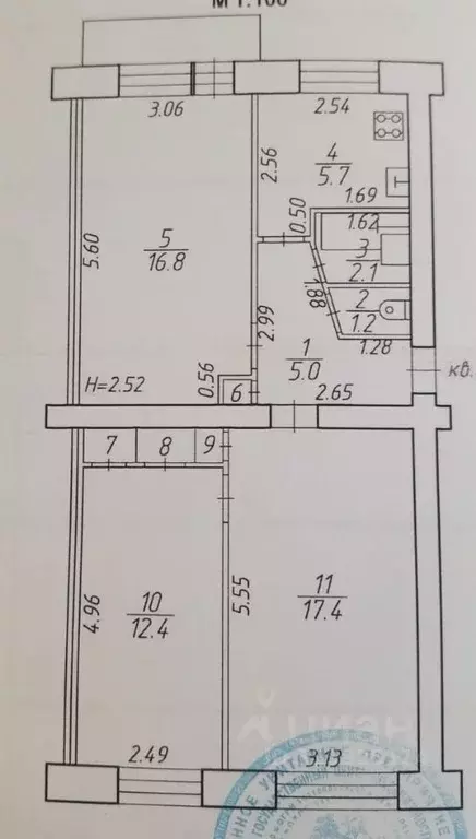 3-к кв. Карелия, Сегежа ул. Строителей, 5 (62.5 м) - Фото 0