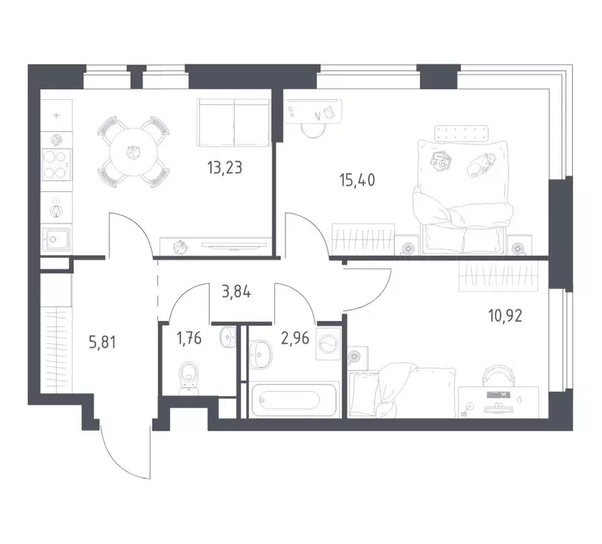 2-комнатная квартира: Ленинский городской округ, ЖК Новое Видное, 17 ... - Фото 1