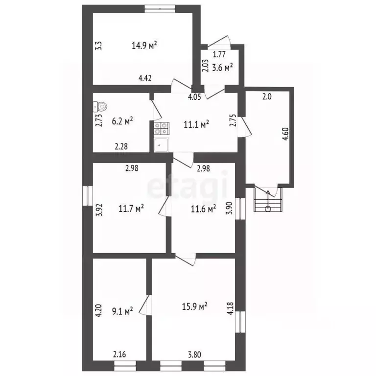 Дом в Калужская область, Калуга Луговая ул., 80 (84 м) - Фото 2