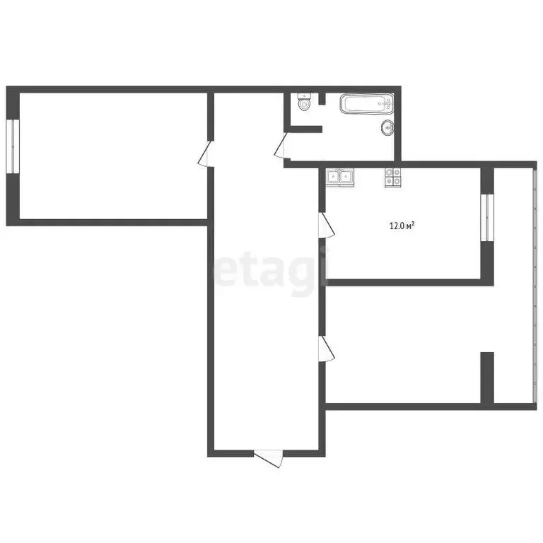 3-комнатная квартира: Муром, Кленовая улица, 36 (59 м) - Фото 0