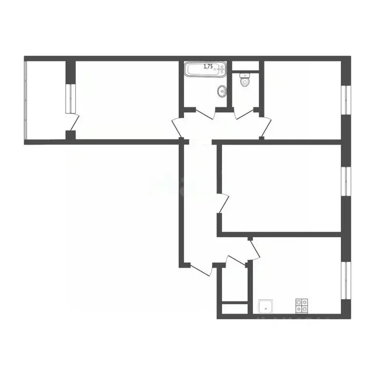 3-к кв. Алтайский край, Бийск Ударная ул., 92/1 (63.5 м) - Фото 2