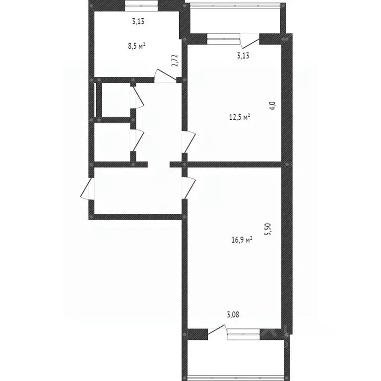 2-к кв. Белгородская область, Белгород Славянская ул., 7 (51.2 м) - Фото 2