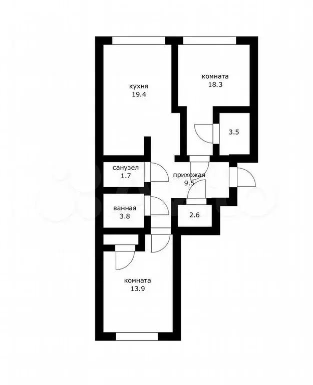 2-к. квартира, 75 м, 5/20 эт. - Фото 0