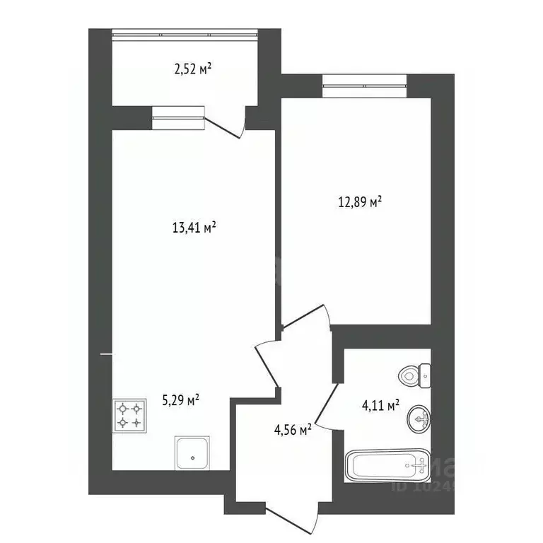 1-к кв. Башкортостан, Уфа Комсомольская ул., 8 (42.8 м) - Фото 2