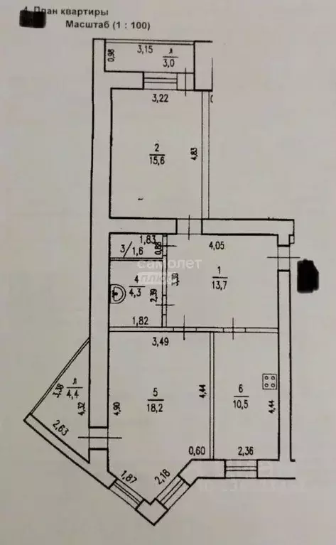 2-к кв. Башкортостан, Уфа ул. Маршала Жукова, 11/2 (63.9 м) - Фото 2