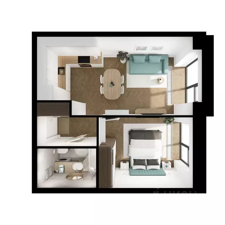 1-к кв. Татарстан, Казань Ботаническая 3 жилой комплекс, 2 (37.3 м) - Фото 2