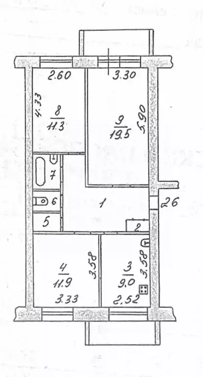 3-к кв. Пермский край, Краснокамск ул. Дзержинского, 9 (68.4 м) - Фото 2