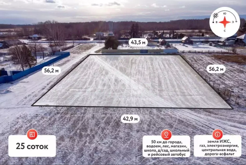 Участок в Тюменская область, Нижнетавдинский муниципальный округ, д. ... - Фото 1