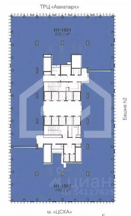 Помещение свободного назначения в Москва Ходынский бул., 6с1 (830 м) - Фото 2