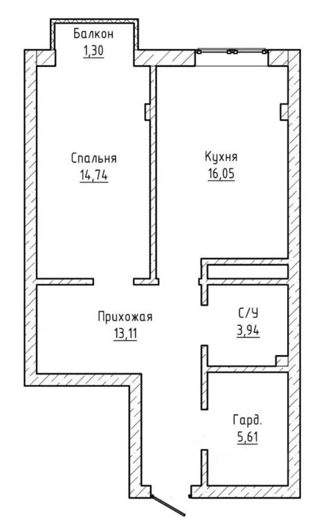1-к кв. Кабардино-Балкария, Нальчик ул. Чернышевского (49.0 м) - Фото 2