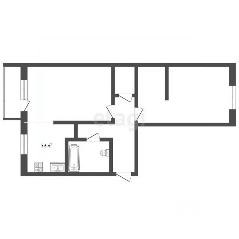 2-к кв. Камчатский край, Петропавловск-Камчатский просп. Победы, 39 ... - Фото 2