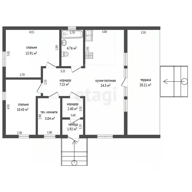 Дом в Тюменская область, Тюменский муниципальный округ, с. Княжево, ... - Фото 1