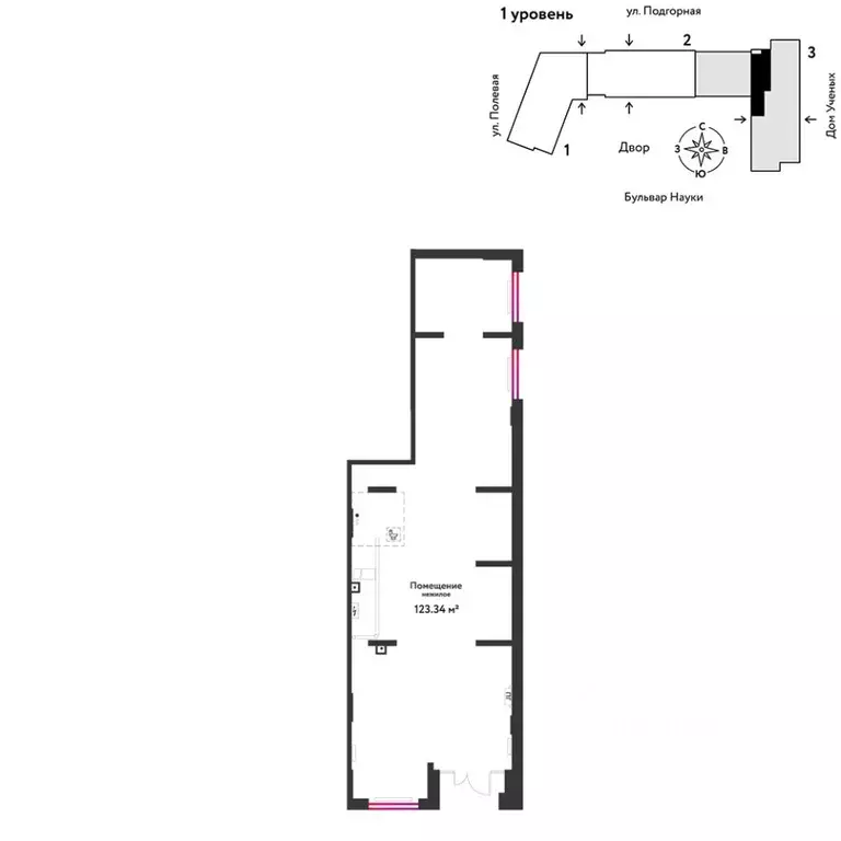 Торговая площадь в Тюменская область, Тюмень Подгорная ул., 73 (123 м) - Фото 1