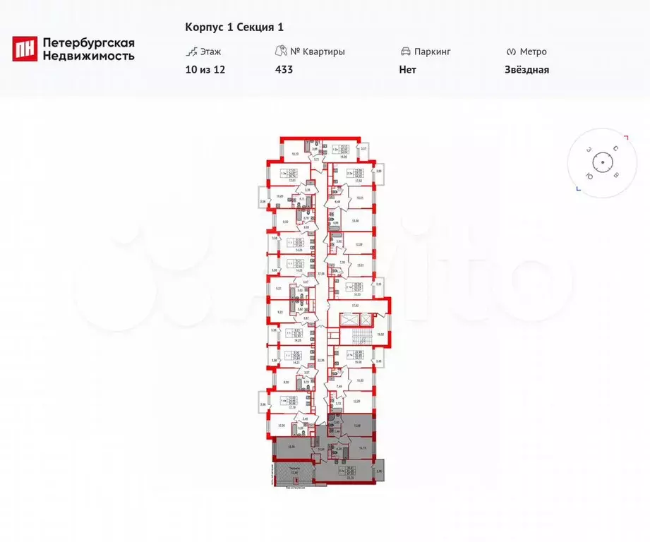 3-к. квартира, 81,9 м, 10/12 эт. - Фото 1