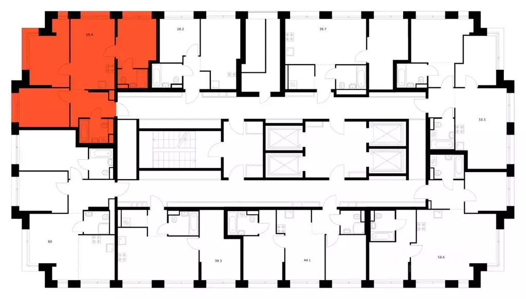 3-к кв. Москва ул. Маршала Прошлякова, 12к2с1 (59.4 м) - Фото 2