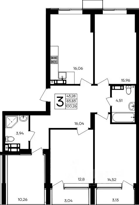 3-к кв. Севастополь Балаклавский муниципальный округ, Семисчастье ... - Фото 1