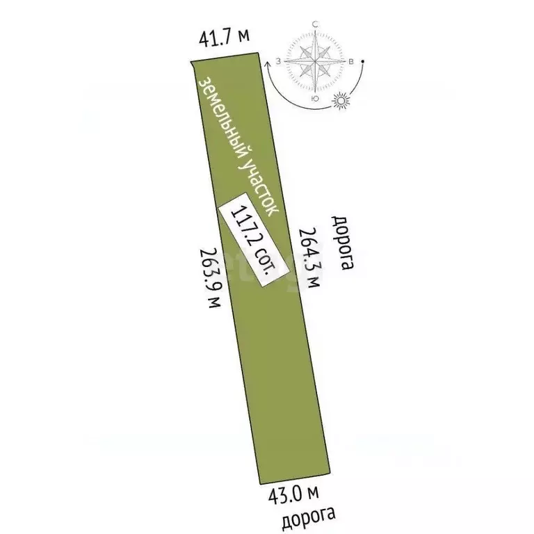 Участок в Крым, Бахчисарайский район, с. Долинное  (117.22 сот.) - Фото 2
