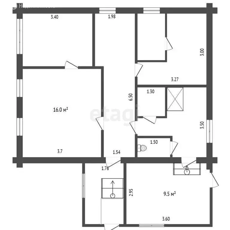 Дом в Буй, улица Олега Кошевого (69 м) - Фото 1