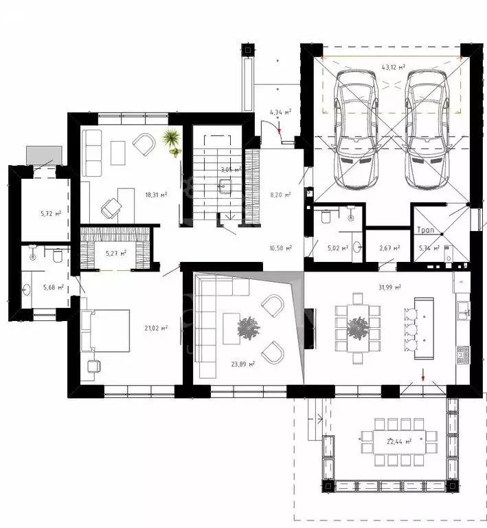 Дом в деревня Новинки, КП Павлово-2 (348 м) - Фото 1