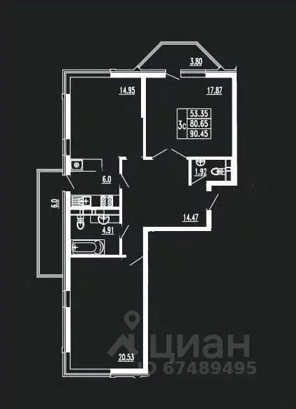 2-к кв. Краснодарский край, Анапа ул. Шевченко, 3 (90.0 м) - Фото 1