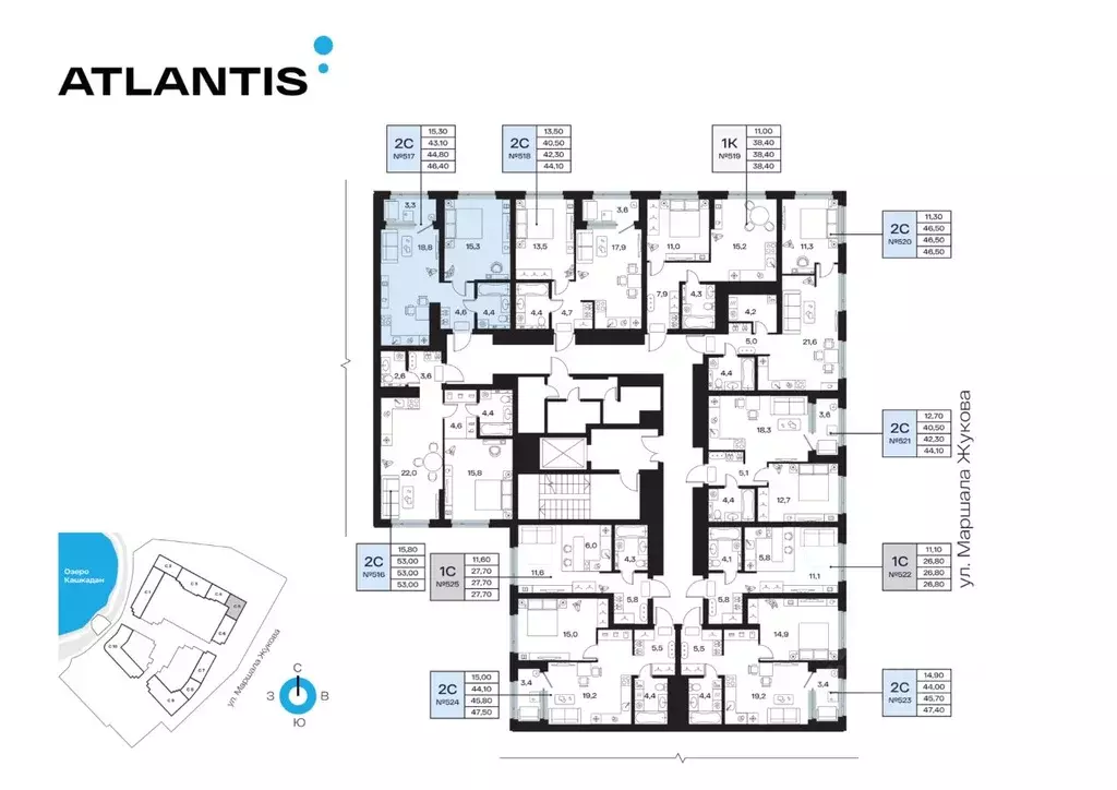 2-к кв. Башкортостан, Уфа Сипайлово жилрайон, Атлантис жилой комплекс ... - Фото 1