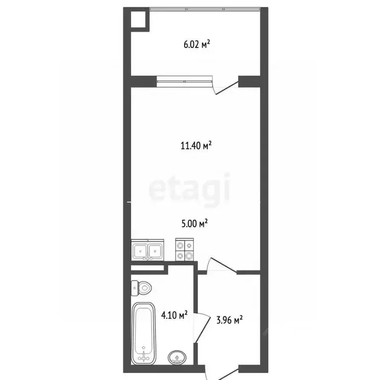 Студия Краснодарский край, Анапа ул. Ленина, 202к2 (30.4 м) - Фото 2
