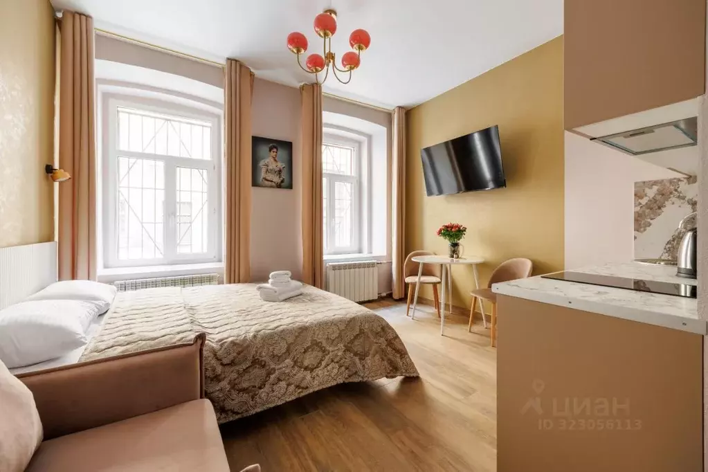 Студия Санкт-Петербург Гороховая ул., 64 (17.0 м) - Фото 1