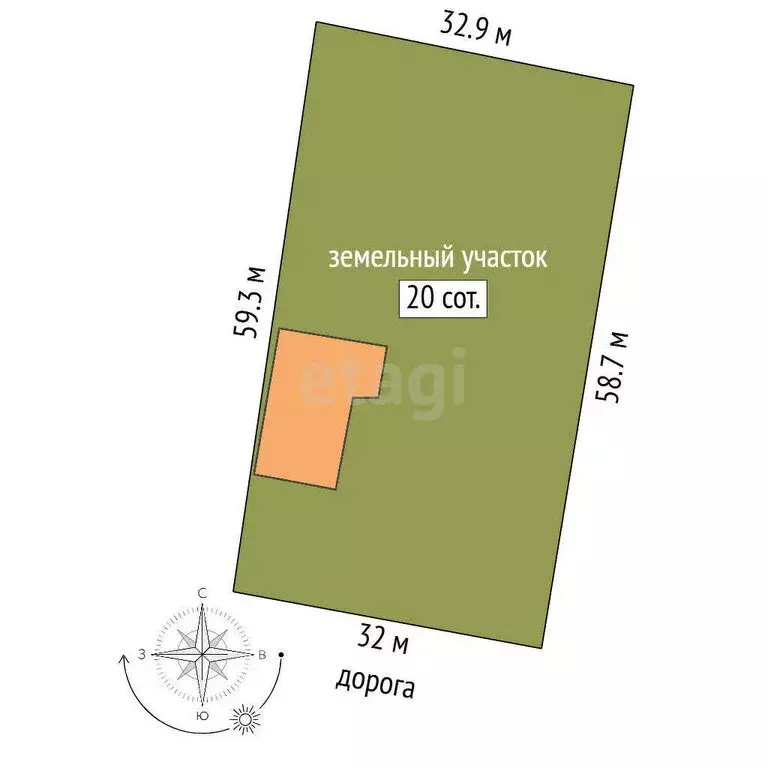 Дом в село Новолыбаево, Тихая улица (104 м) - Фото 1