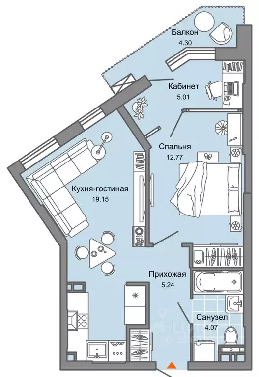 2-к кв. Свердловская область, Екатеринбург Широкая Речка мкр, Лес ... - Фото 0