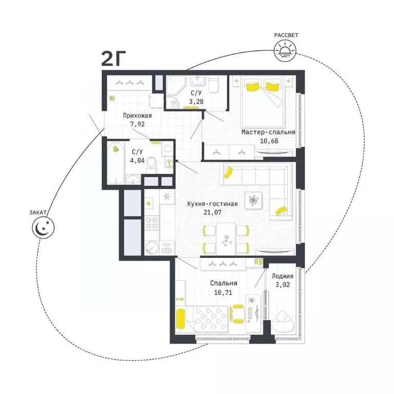 2-к кв. Рязанская область, Рязань Шереметьевская ул., 12к4 (59.21 м) - Фото 1