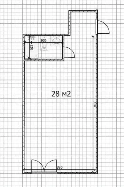 Квартира-студия, 28 м, 1/6 эт. - Фото 0