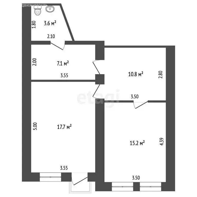 Офис (55 м) - Фото 1