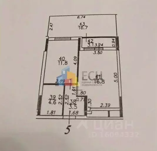 1-к кв. Тульская область, Тула ул. Купцов Гречихиных, 8 (36.7 м) - Фото 2