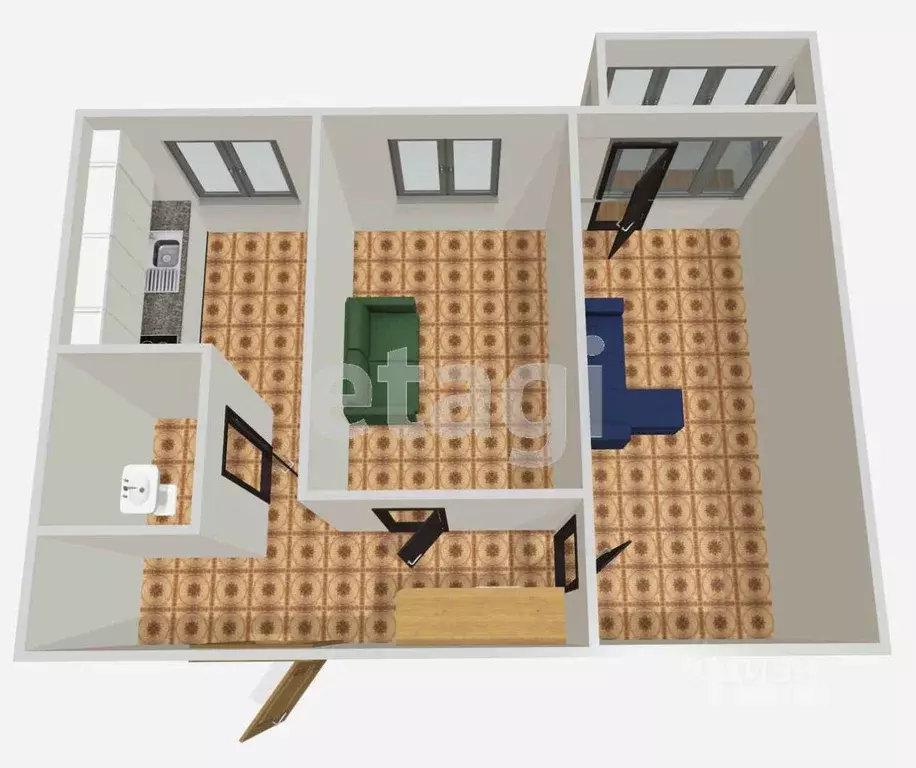 2-к кв. Краснодарский край, Геленджик Полевая ул., 45 (49.0 м) - Фото 2