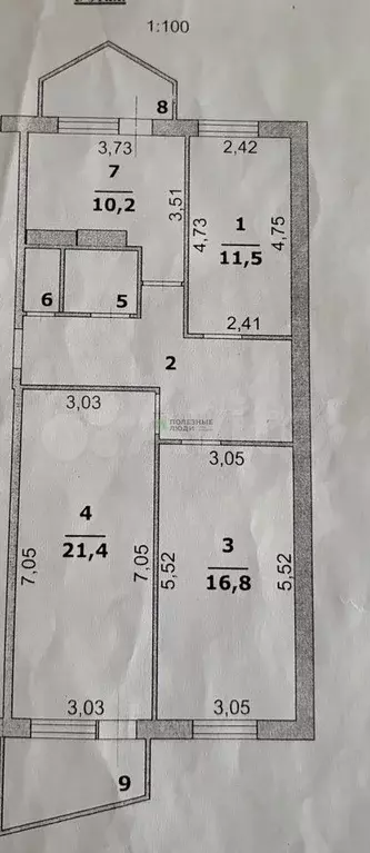3-к. квартира, 80 м, 5/5 эт. - Фото 0