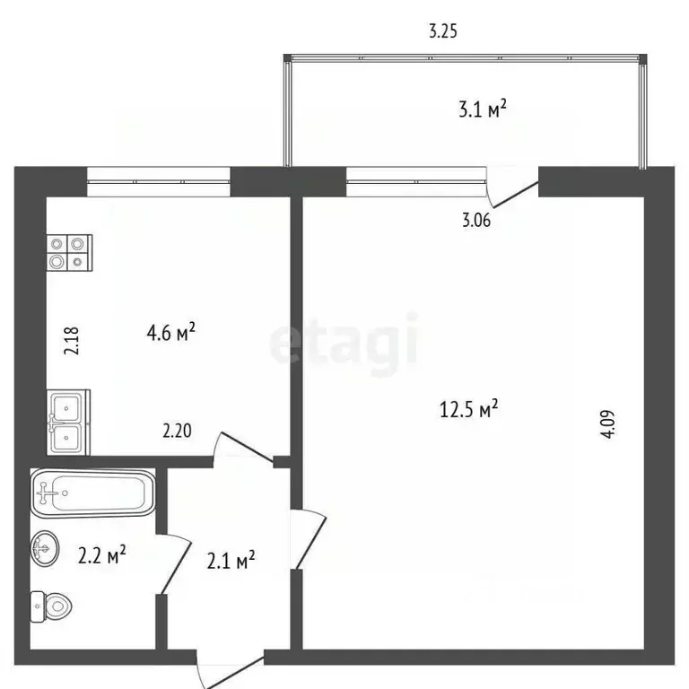 1-к кв. Ростовская область, Ростов-на-Дону Вятская ул., 67/3 (21.4 м) - Фото 0