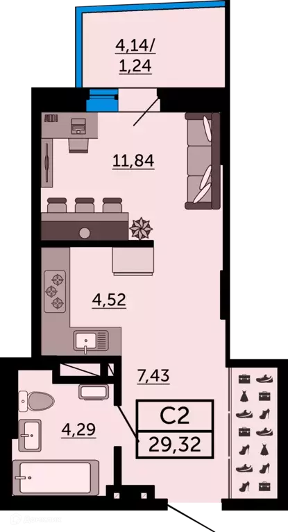 Продаётся квартира-студия, 29.4 м - Фото 0