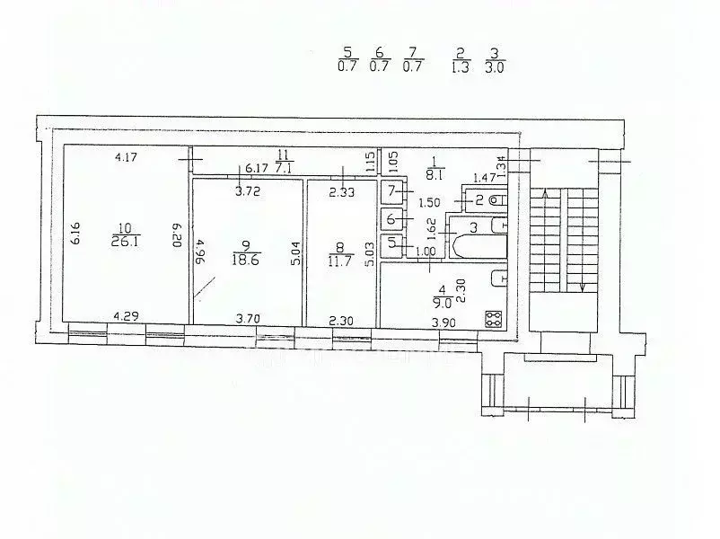 3-к кв. Санкт-Петербург просп. Римского-Корсакова, 1 (87.4 м) - Фото 1