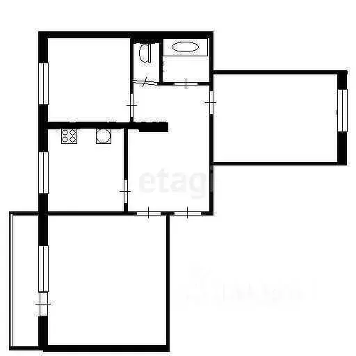 3-к кв. Татарстан, Зеленодольск ул. Карла Маркса, 38 (64.2 м) - Фото 1