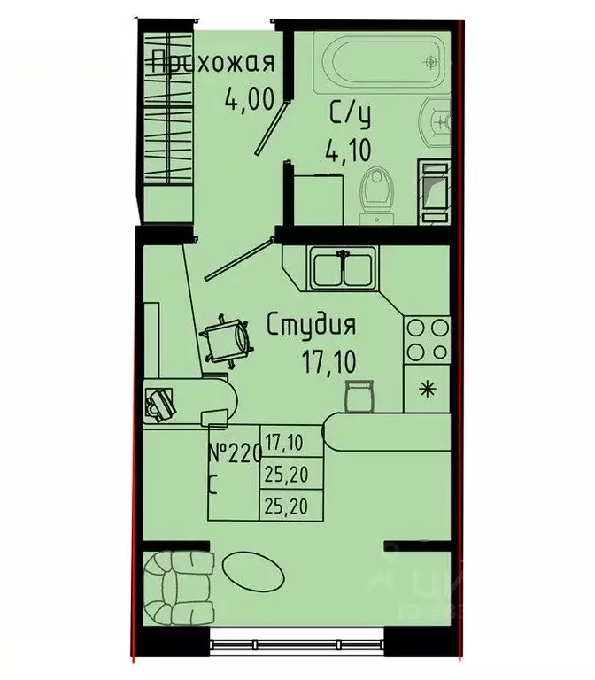 Студия Ленинградская область, Коммунар г. Гатчинский муниципальный ... - Фото 1