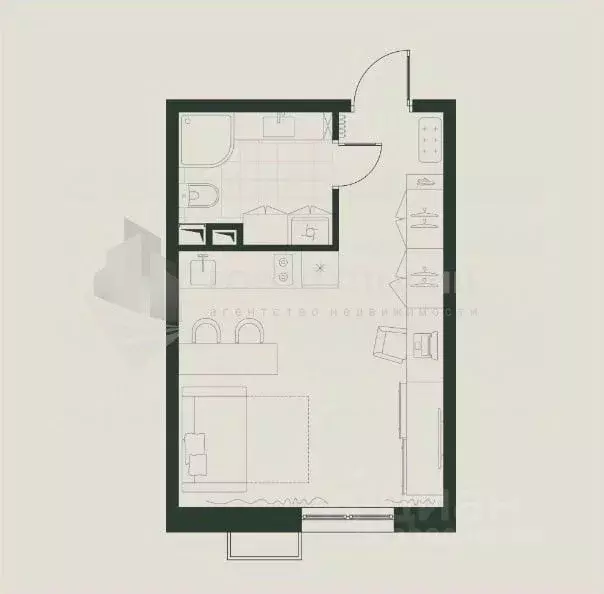 1-к кв. Московская область, Истра муниципальный округ, д. Лобаново ... - Фото 1