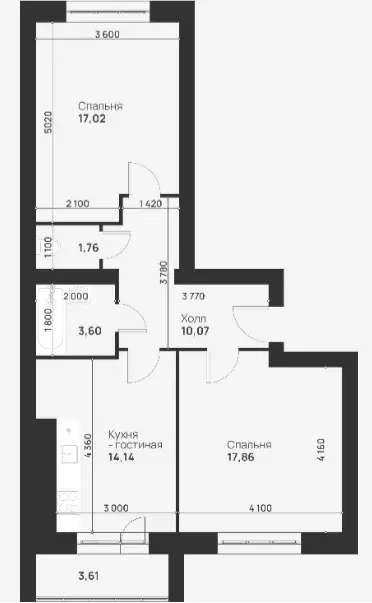 Продаётся 2-к квартира, 68.06 м - Фото 0