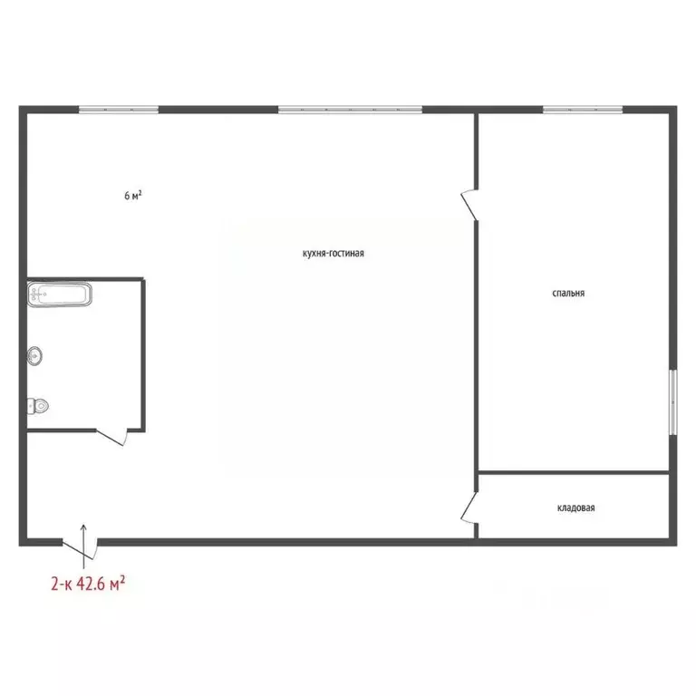 2-к кв. Свердловская область, Екатеринбург ул. Онежская, 2А (42.6 м) - Фото 1