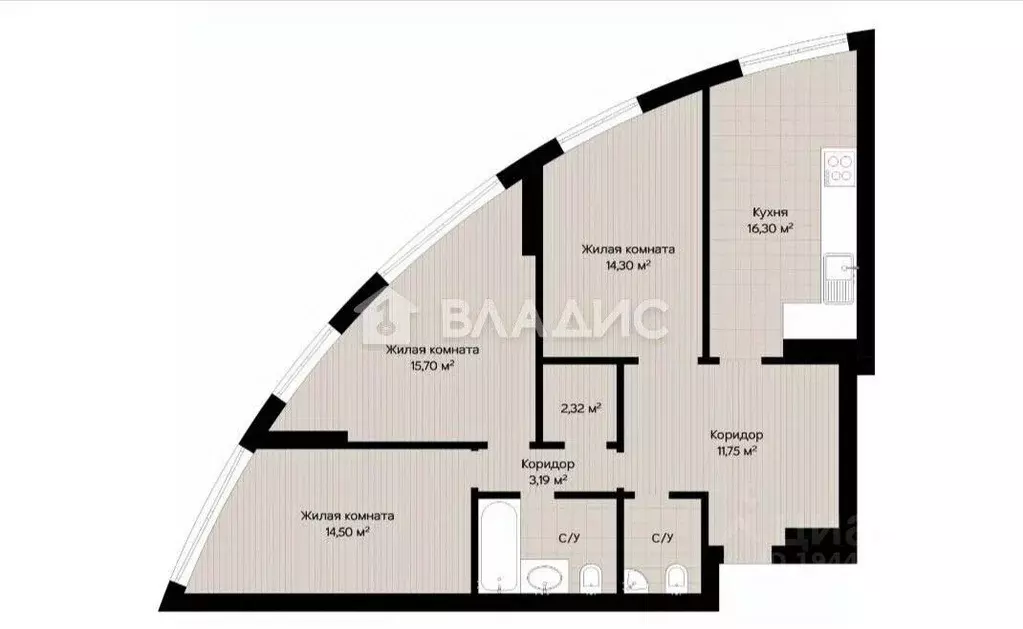 3-к кв. Московская область, Химки ул. Кудрявцева, 16 (88.6 м) - Фото 2