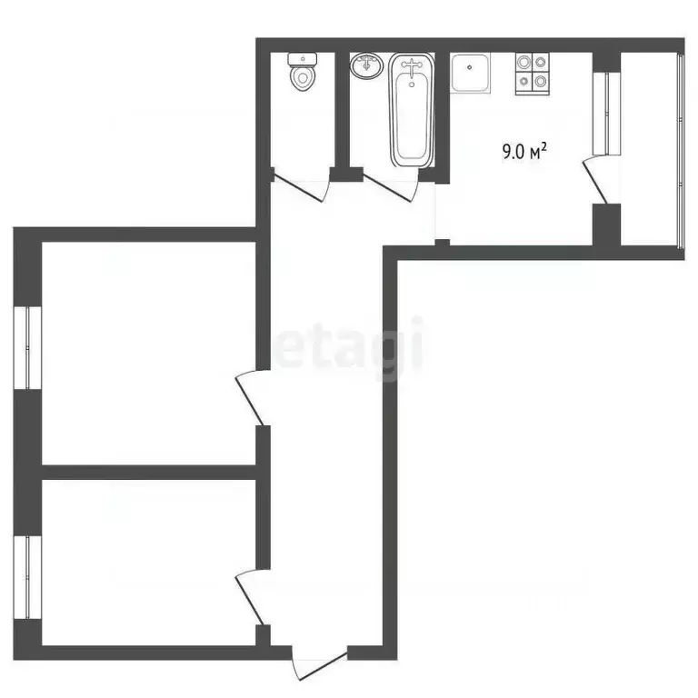 2-к кв. Ярославская область, Ярославль ул. Папанина, 13 (51.9 м) - Фото 1