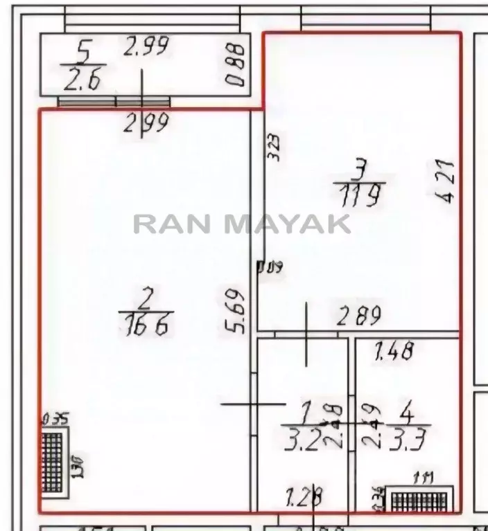 1-к кв. Адыгея, Майкоп ул. К.А. Васильева, 1к6 (35.0 м) - Фото 2