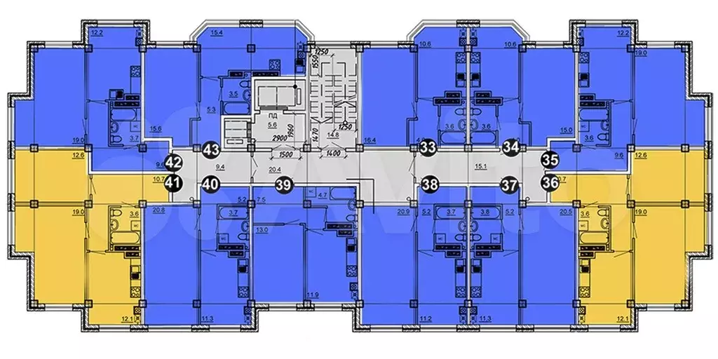 2-к. квартира, 58 м, 4/9 эт. - Фото 1