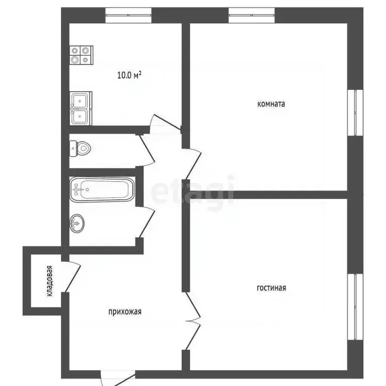 2-к кв. Кемеровская область, Анжеро-Судженск Киселевская ул., 16 (61.3 ... - Фото 2
