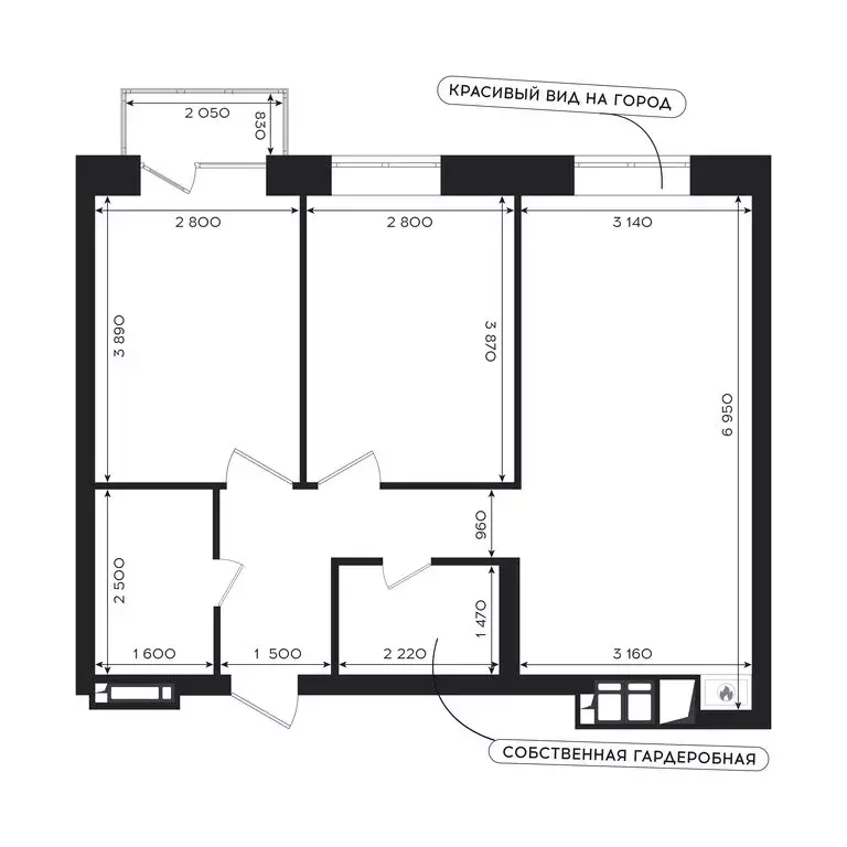 2-комнатная квартира: Астрахань, улица Савушкина, 6/1 (56.13 м) - Фото 1