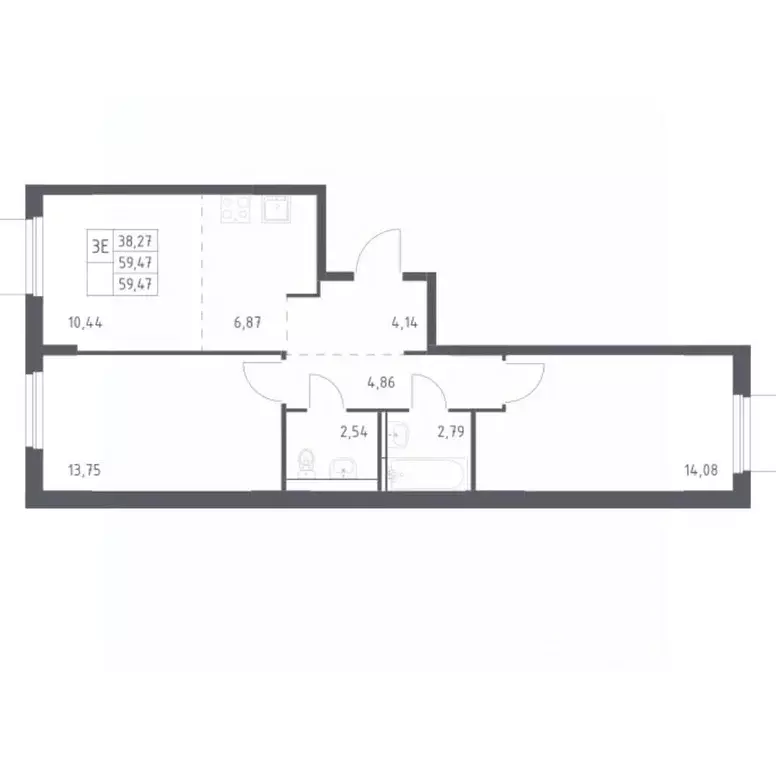 2-к кв. Московская область, Мытищи ул. Стрельбище Динамо, 10 (60.0 м) - Фото 1